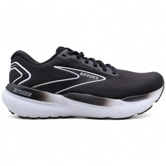 Brooks Glycerin 20 Womens Size 10D US Wide Black White Athletic Running Shoes - Picture 1 of 7